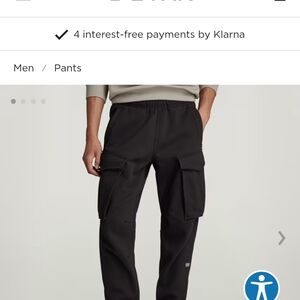 G-Star Men's Black Cargo Pants Size M